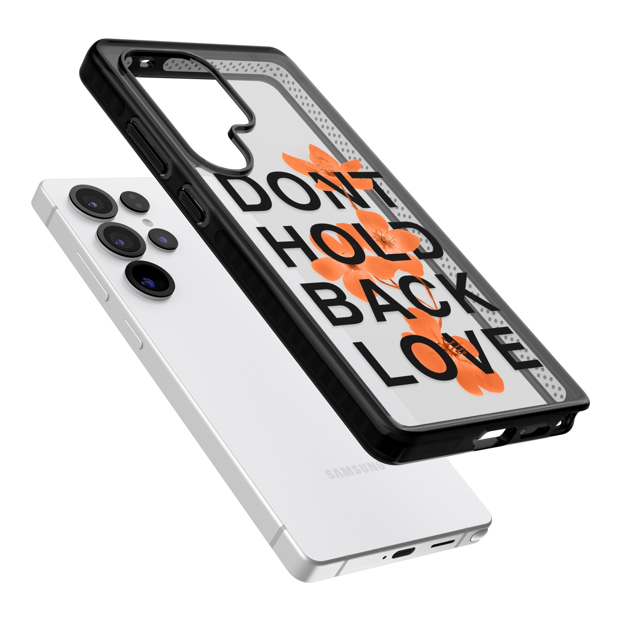 Don'T Hold Back Love Orange & Black