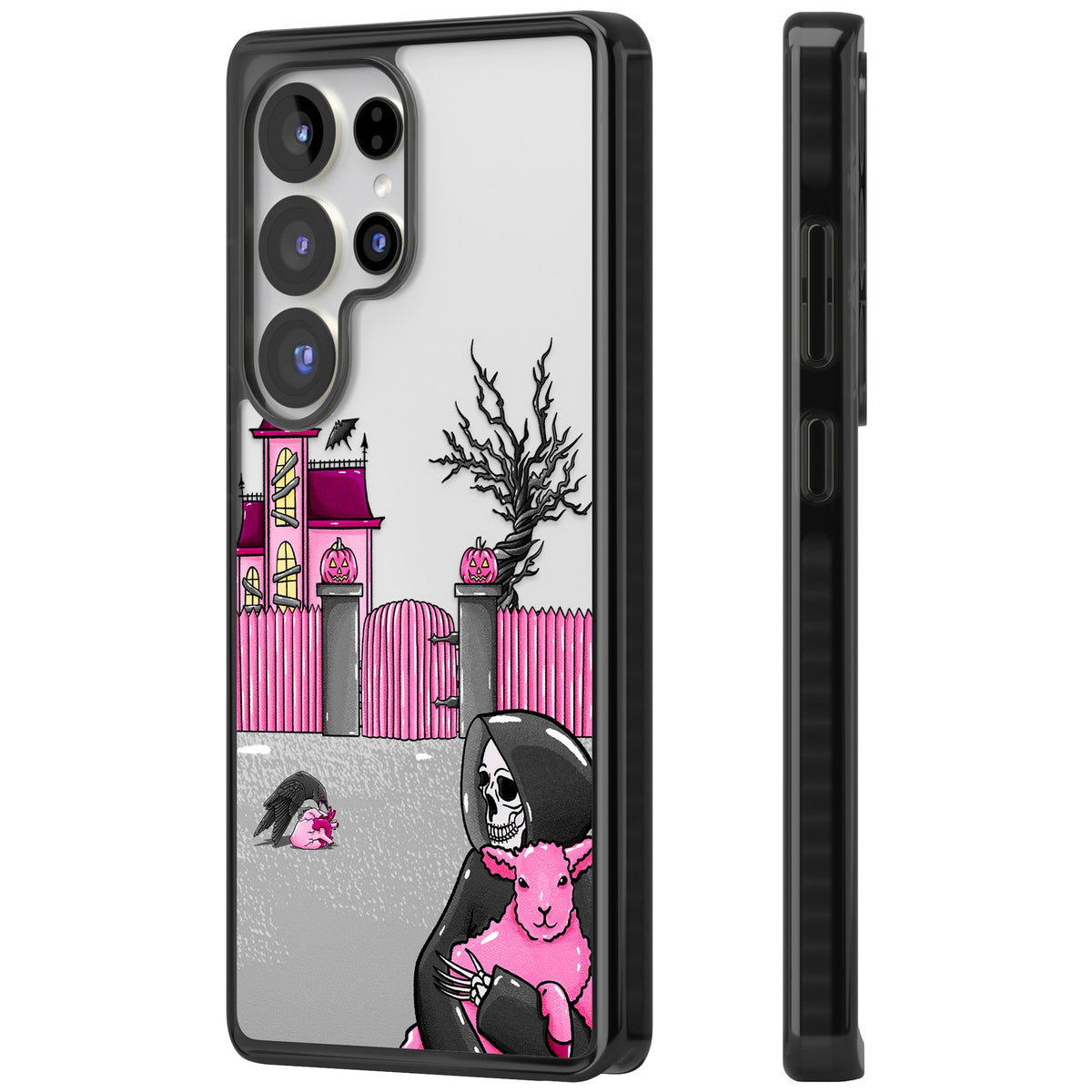 Pink Requiem Samsung S25 Ultra / Samsung S26 Ultra Impact Black Phone Case side