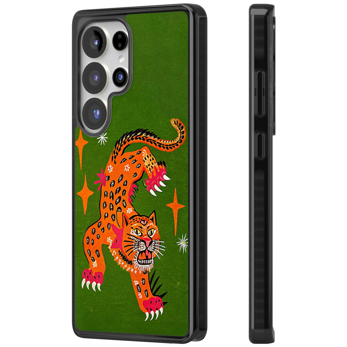 Fierce Jaguar Samsung S25 Ultra / Samsung S26 Ultra Impact Black Phone Case side