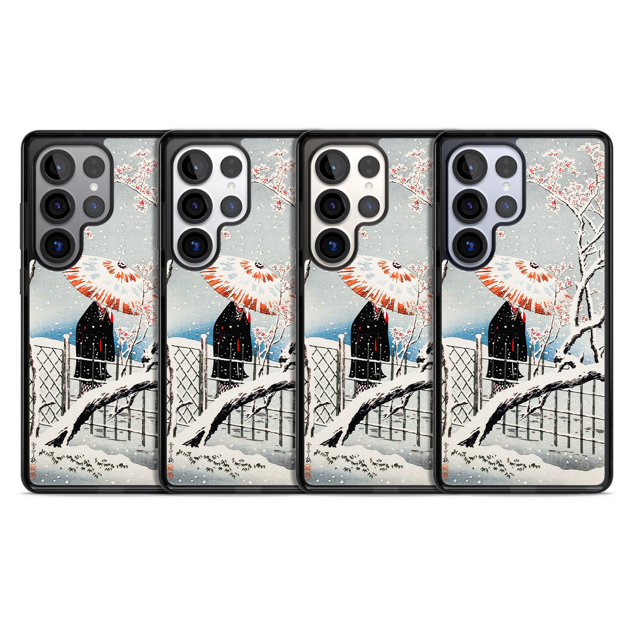 Plum Tree In Snow By Hiroaki Takahashi