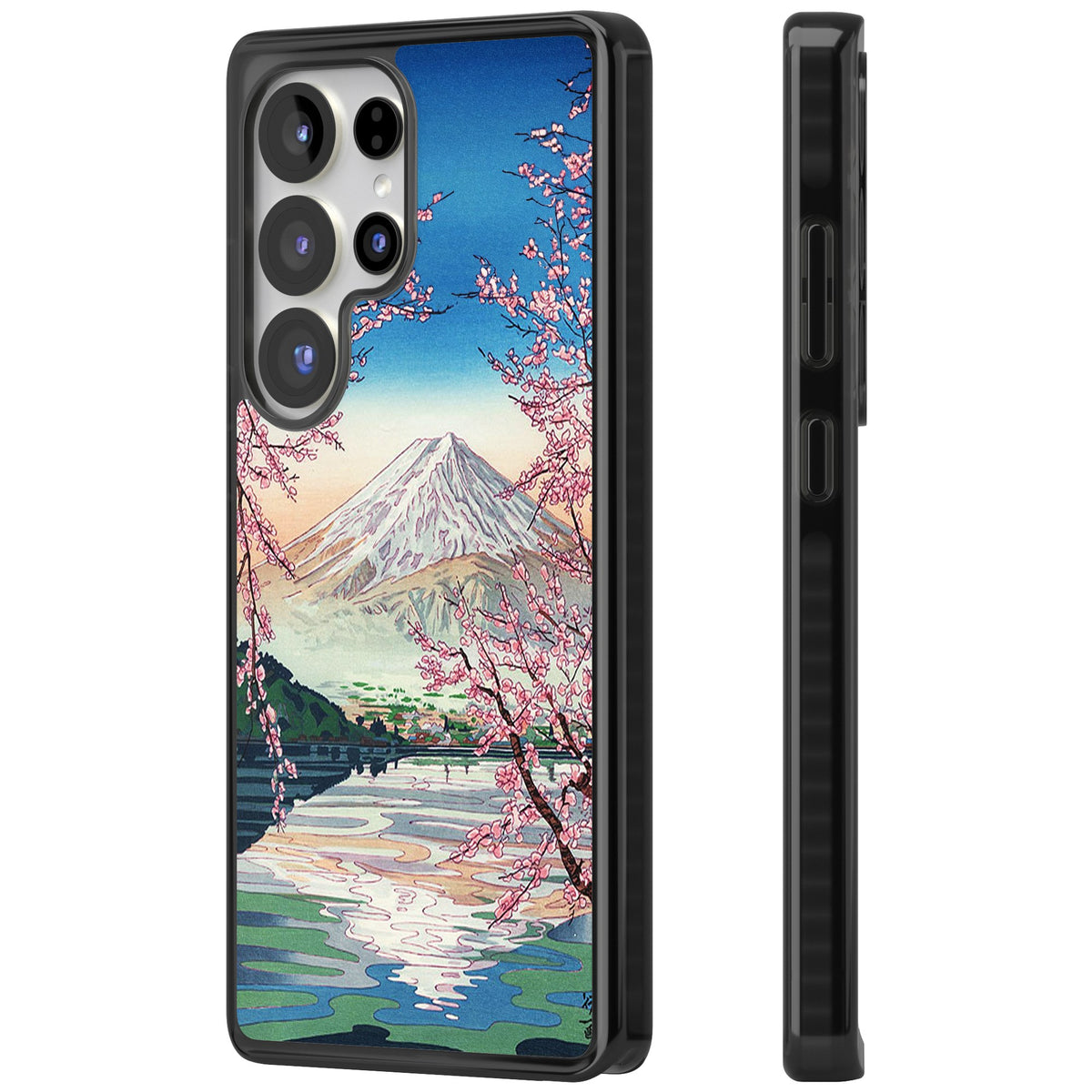 Mt Fuji From Lake Kawaguchi Samsung S25 Ultra / Samsung S26 Ultra Impact Black Phone Case side