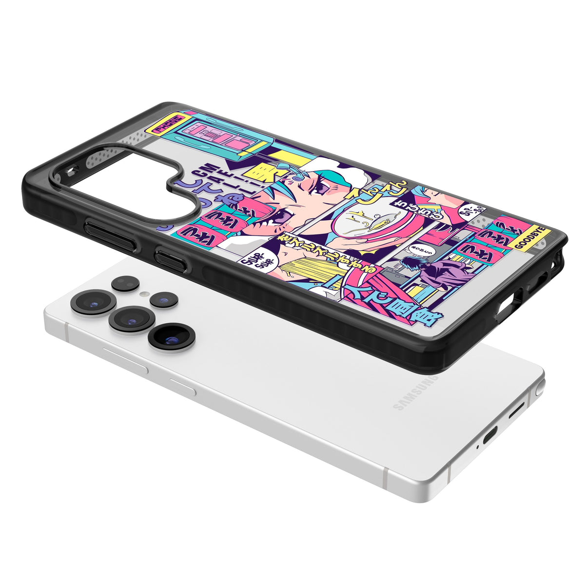 Electric Osaka Samsung S25 Ultra / Samsung S26 Ultra Impact Black Phone Case angled