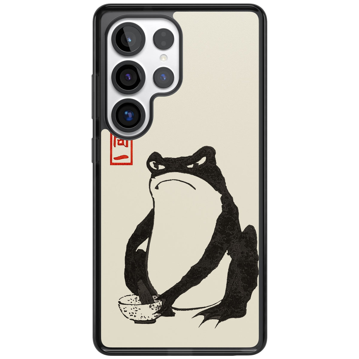 Matsumoto Hoji Grumpy Toad Samsung S25 Ultra / Samsung S26 Ultra Impact Black Phone Case front