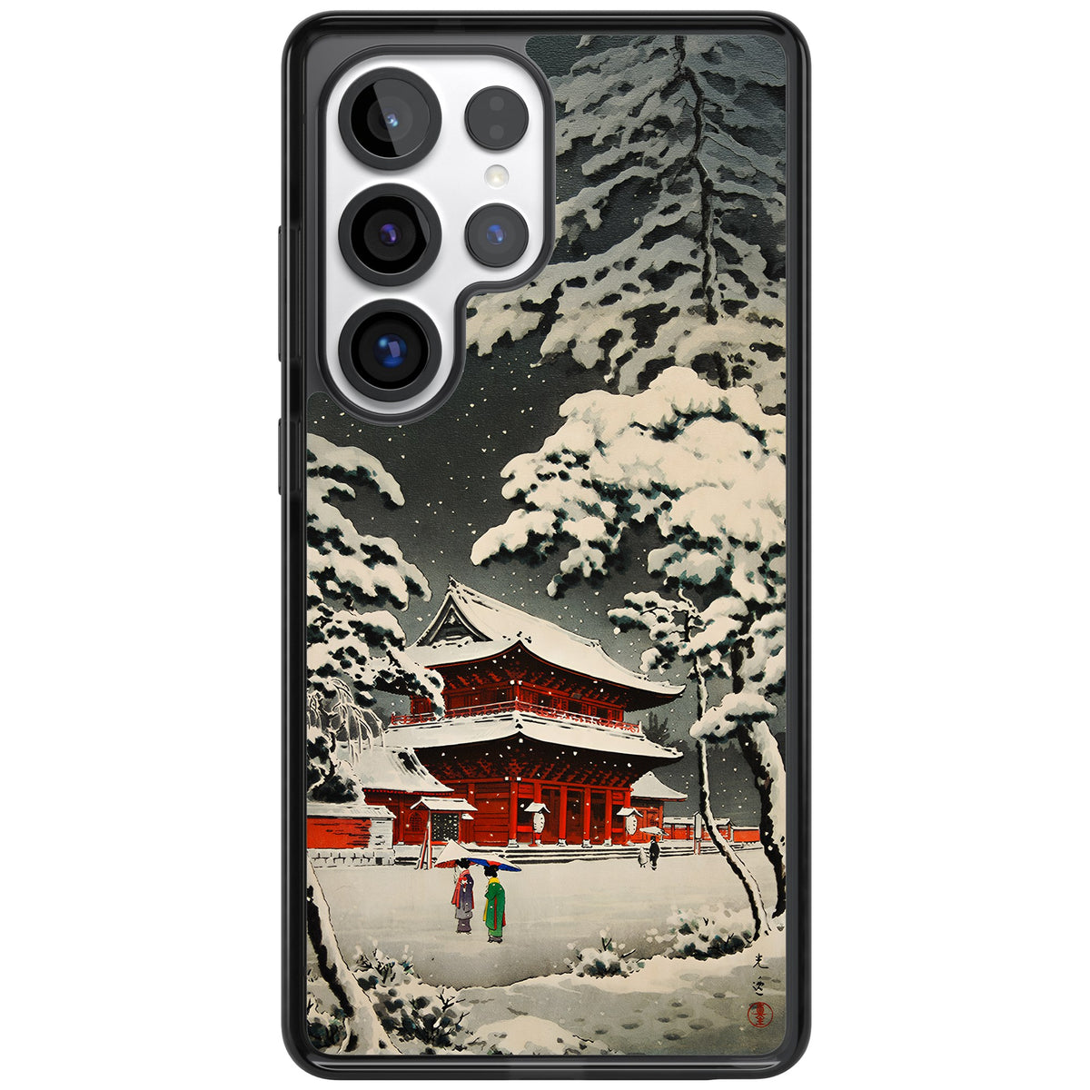Snow at Shiha Park, Tokyo Samsung S25 Ultra / Samsung S26 Ultra Impact Black Phone Case front