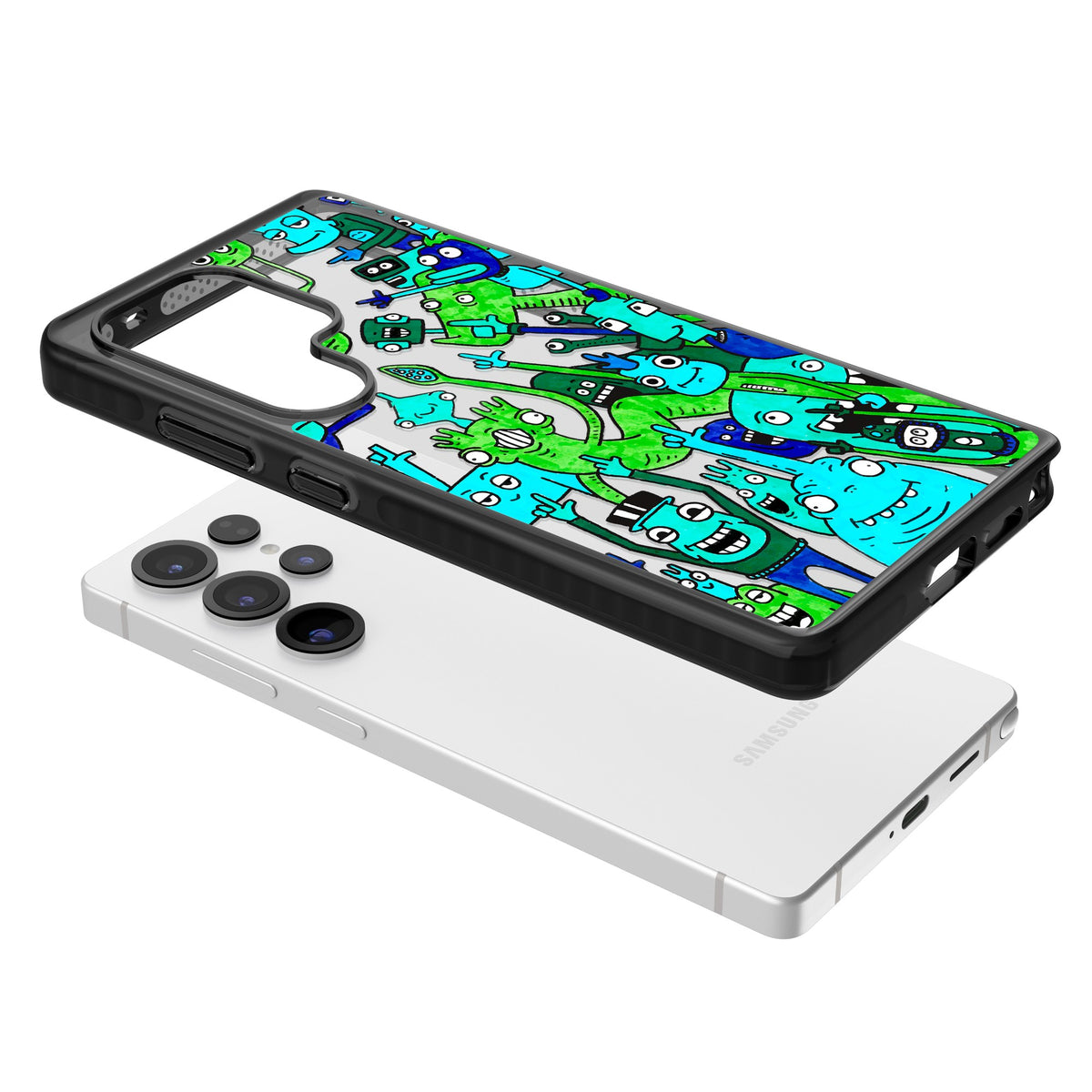 Don't Point Samsung S25 Ultra / Samsung S26 Ultra Impact Black Phone Case angled