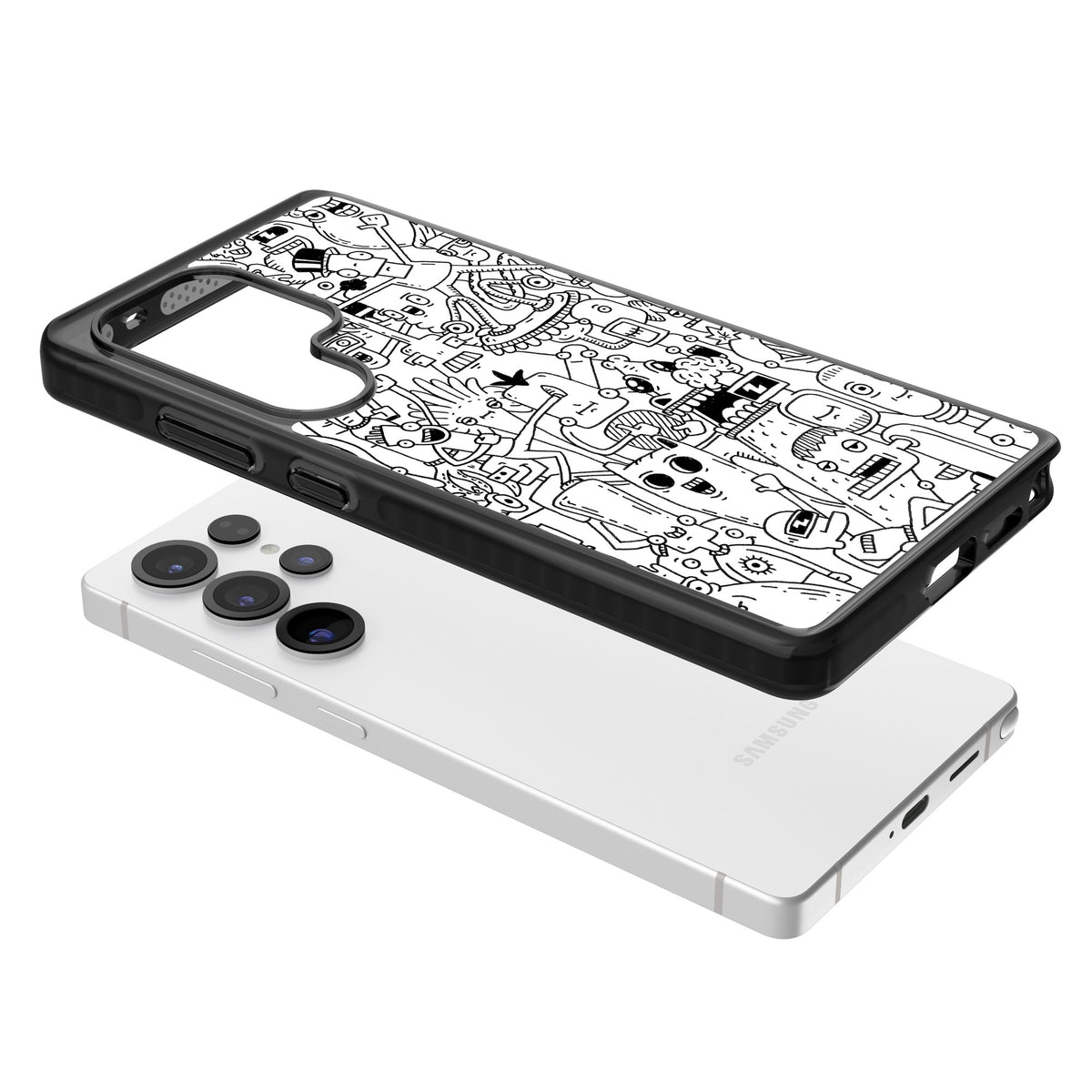 Stack Original Samsung S25 Ultra / Samsung S26 Ultra Impact Black Phone Case angled