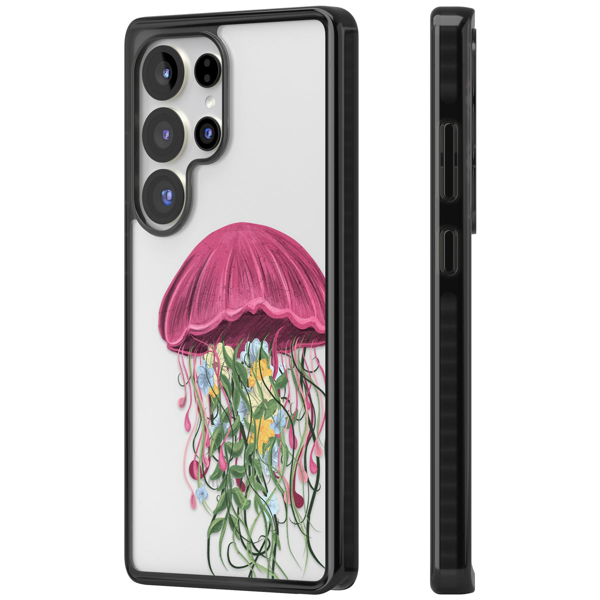 Botanical Jellyfish Samsung S25 Ultra / Samsung S26 Ultra Impact Black Phone Case side