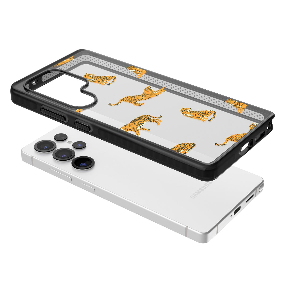 Tiger Lounge Samsung S25 Ultra / Samsung S26 Ultra Impact Black Phone Case angled