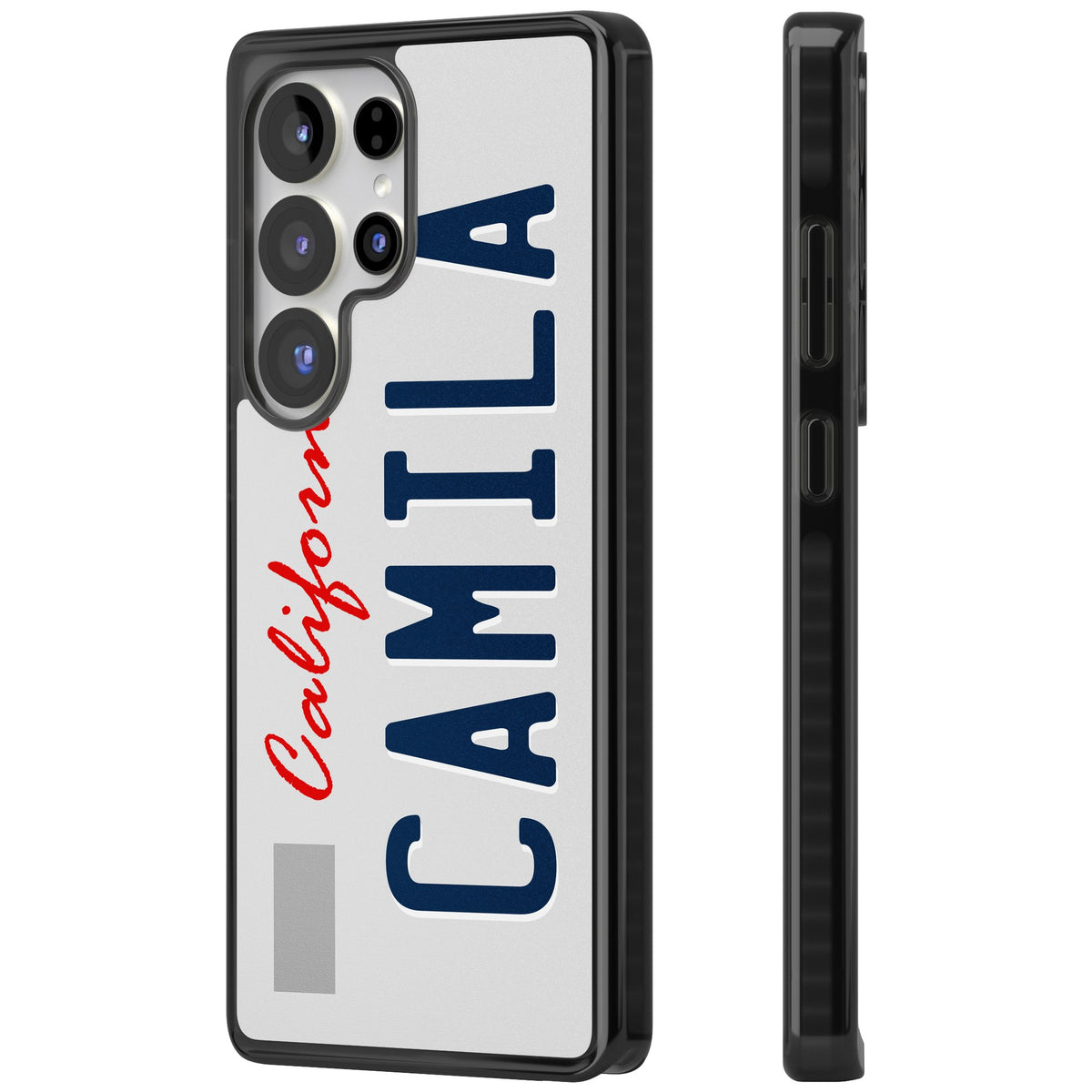 Personalised California License Plate Samsung S25 Ultra / Samsung S26 Ultra Impact Black Phone Case side