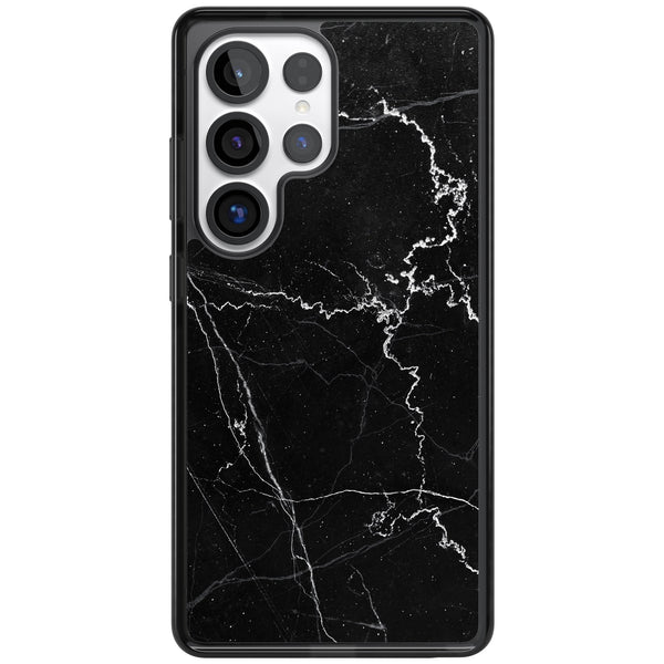 Bold Black Marble With White Texture