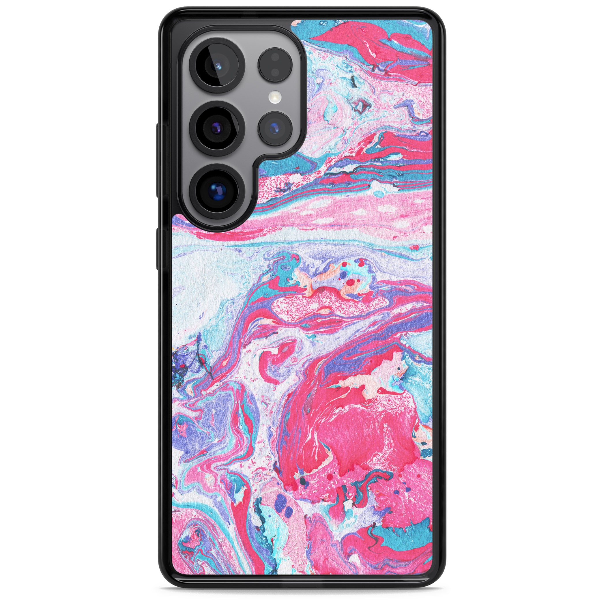 Pink, Blue & Purple Marbled Paper Pattern