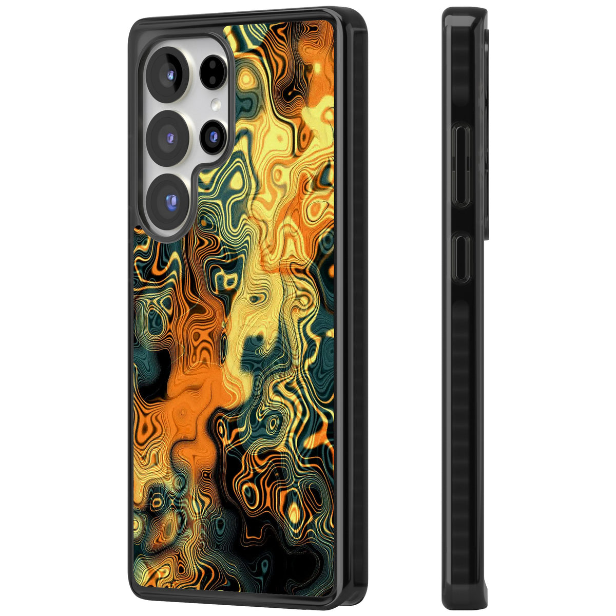 Liquid Amber Samsung S25 Ultra / Samsung S26 Ultra Impact Black Phone Case side