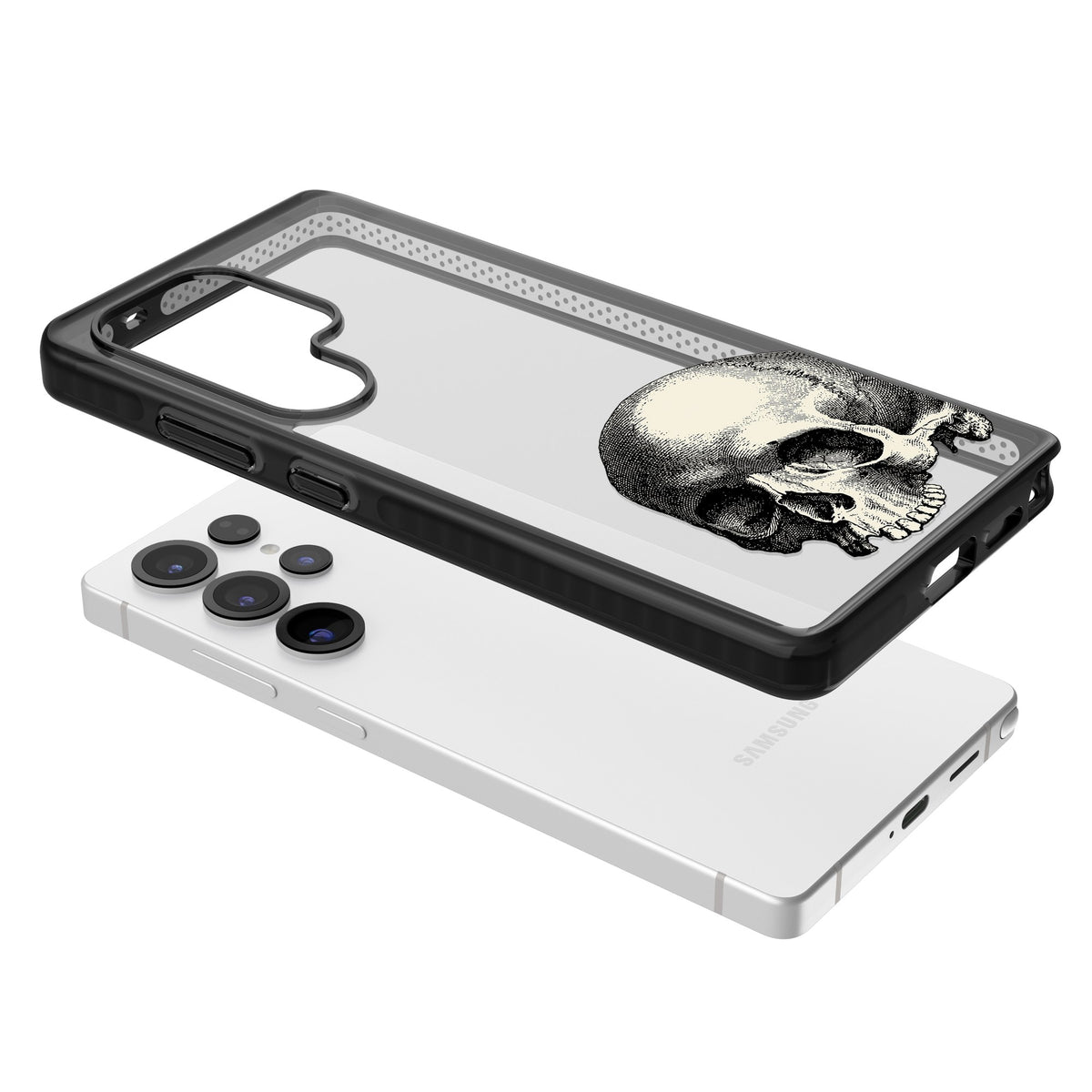 Memento Mori Samsung S25 Ultra / Samsung S26 Ultra Impact Black Phone Case angled
