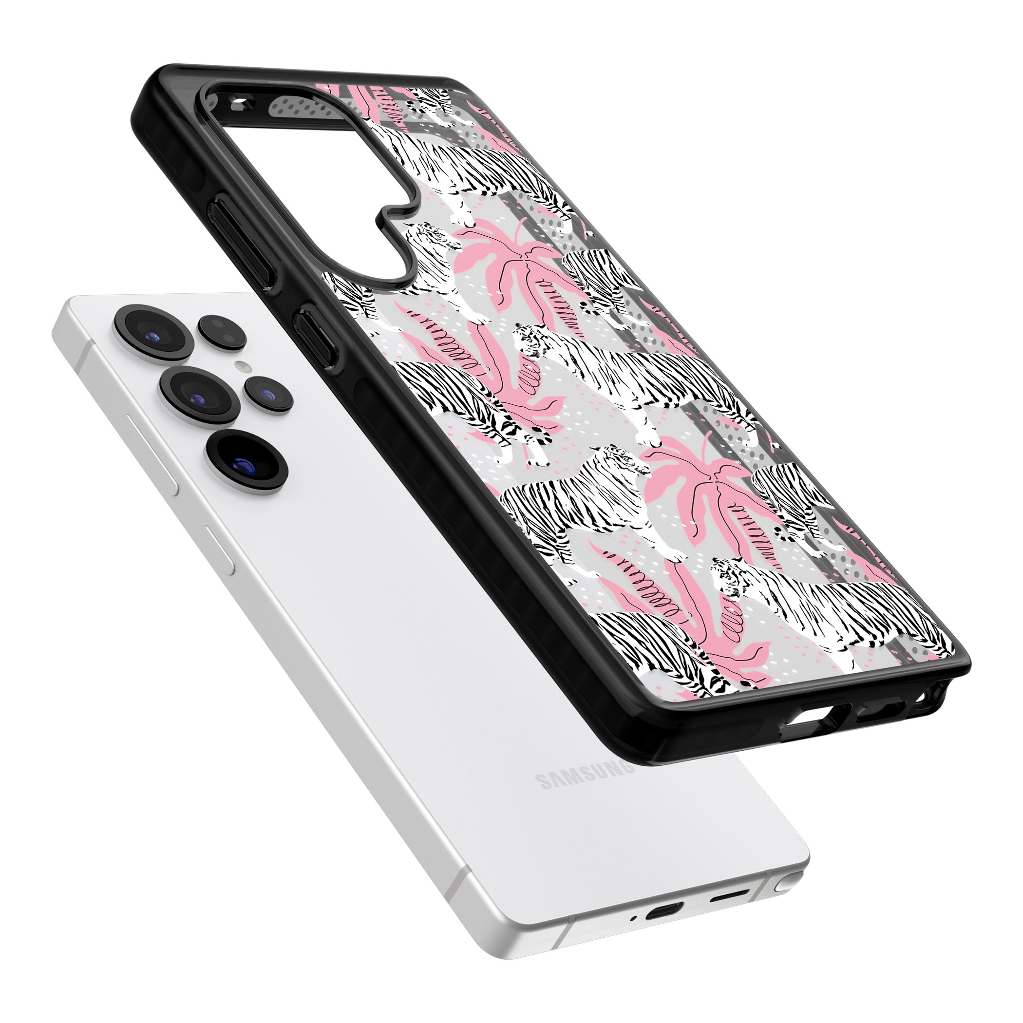 Pink & White Tropical Tigers