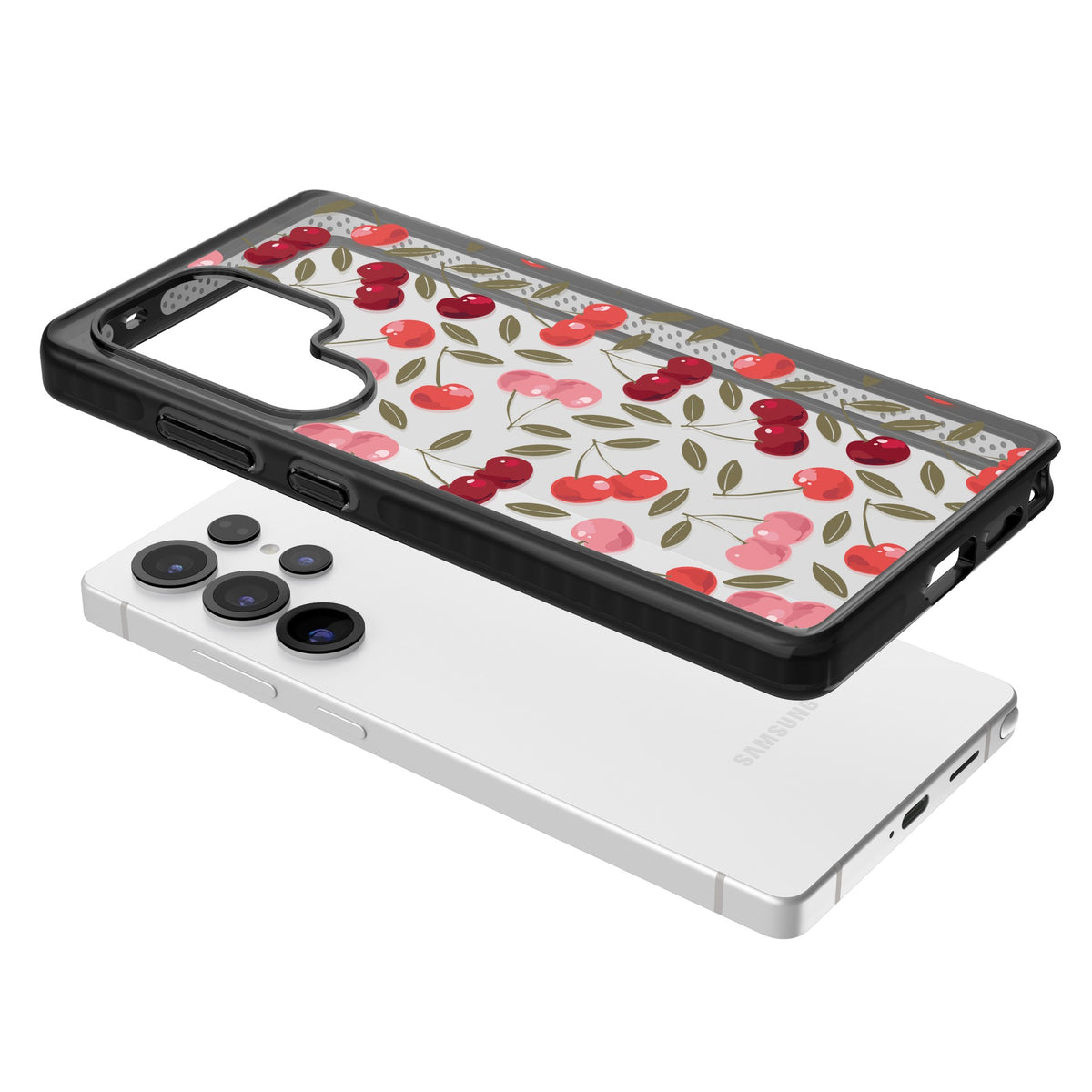 Cherry On Top Samsung S25 Ultra / Samsung S26 Ultra Impact Black Phone Case angled