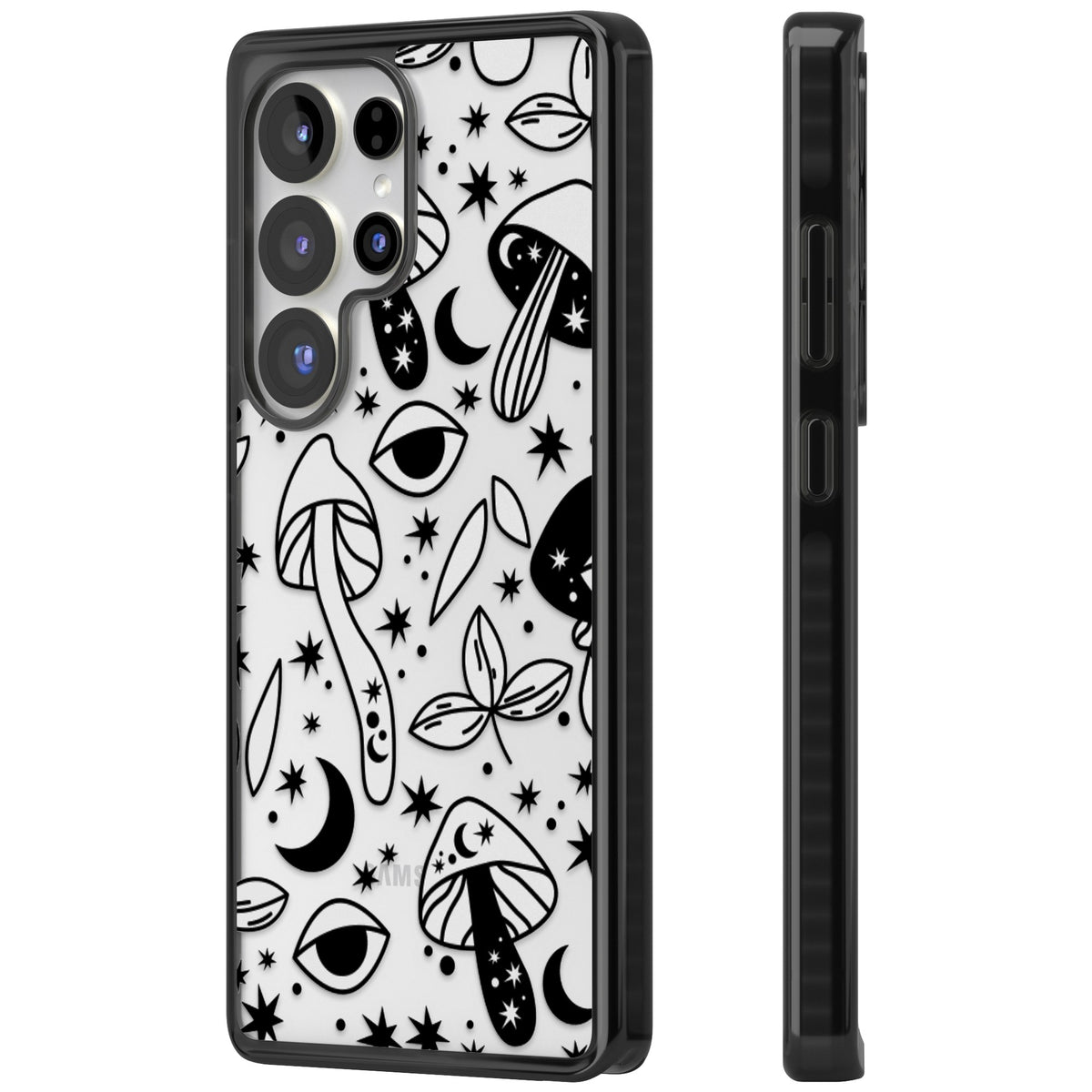 Mystic Mushrooms Pattern Samsung S25 Ultra / Samsung S26 Ultra Impact Black Phone Case side
