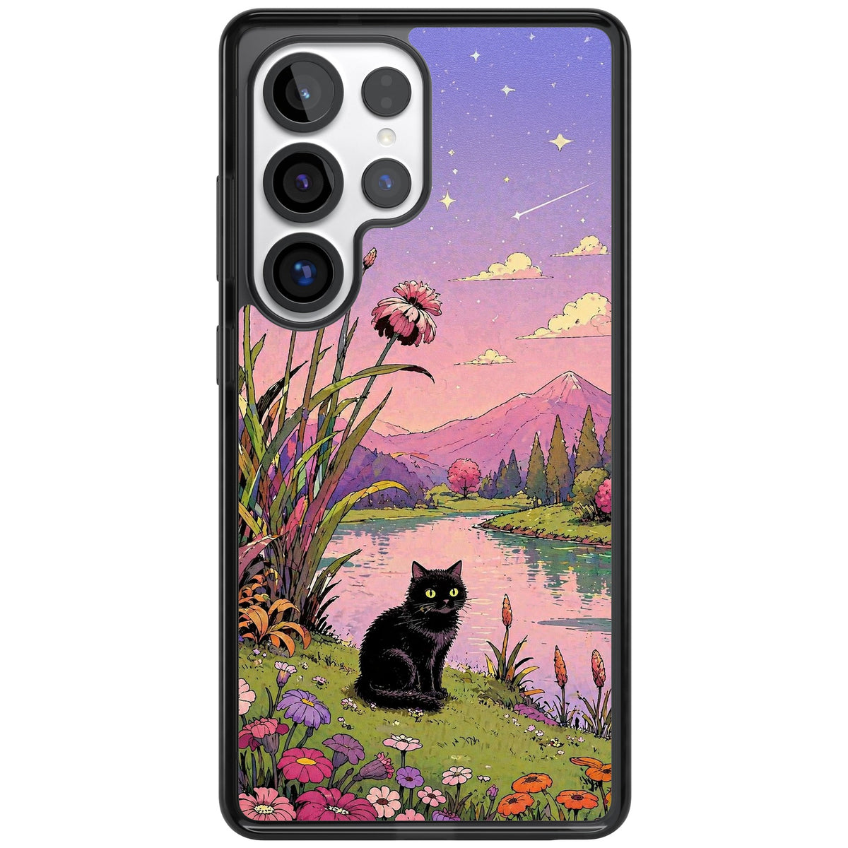 Mystic Whiskers Samsung S25 Ultra / Samsung S26 Ultra Impact Black Phone Case front