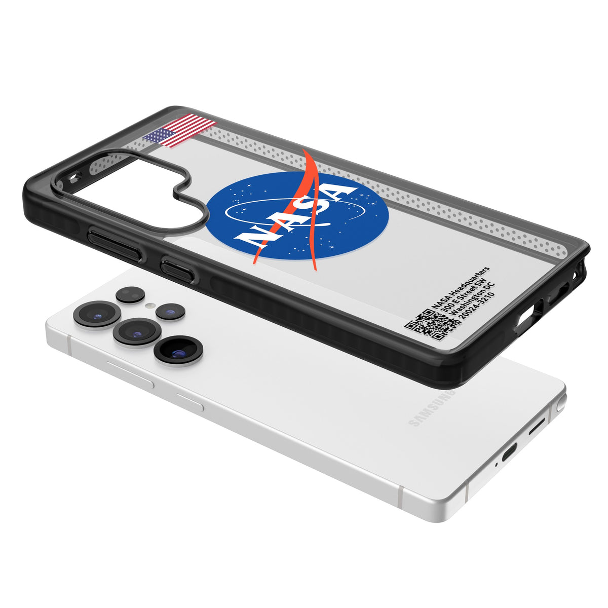 Nasa Meatball Samsung S25 Ultra / Samsung S26 Ultra Impact Black Phone Case angled