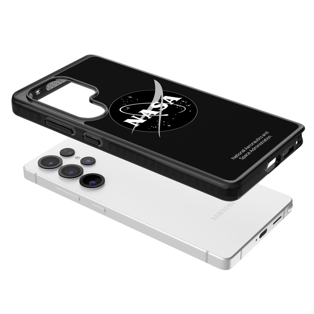Dark Nasa Meatball Samsung S25 Ultra / Samsung S26 Ultra Impact Black Phone Case angled