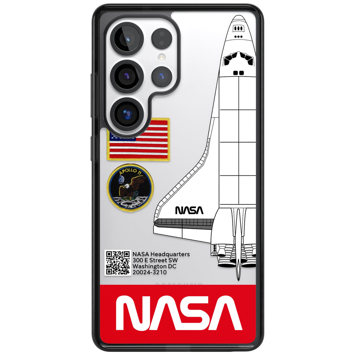 Nasa Apollo 11 Samsung S25 Ultra / Samsung S26 Ultra Impact Black Phone Case front