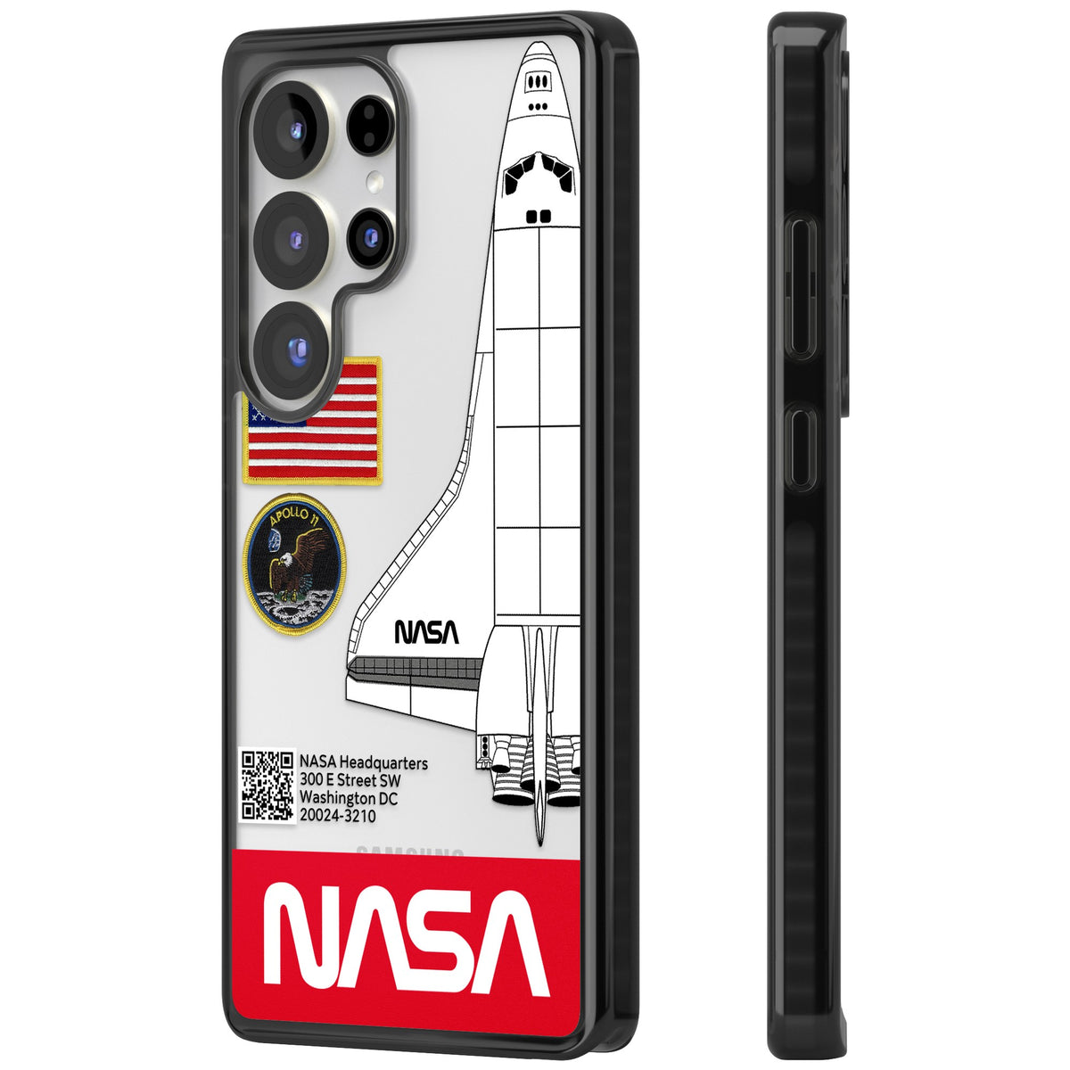Nasa Apollo 11 Samsung S25 Ultra / Samsung S26 Ultra Impact Black Phone Case side