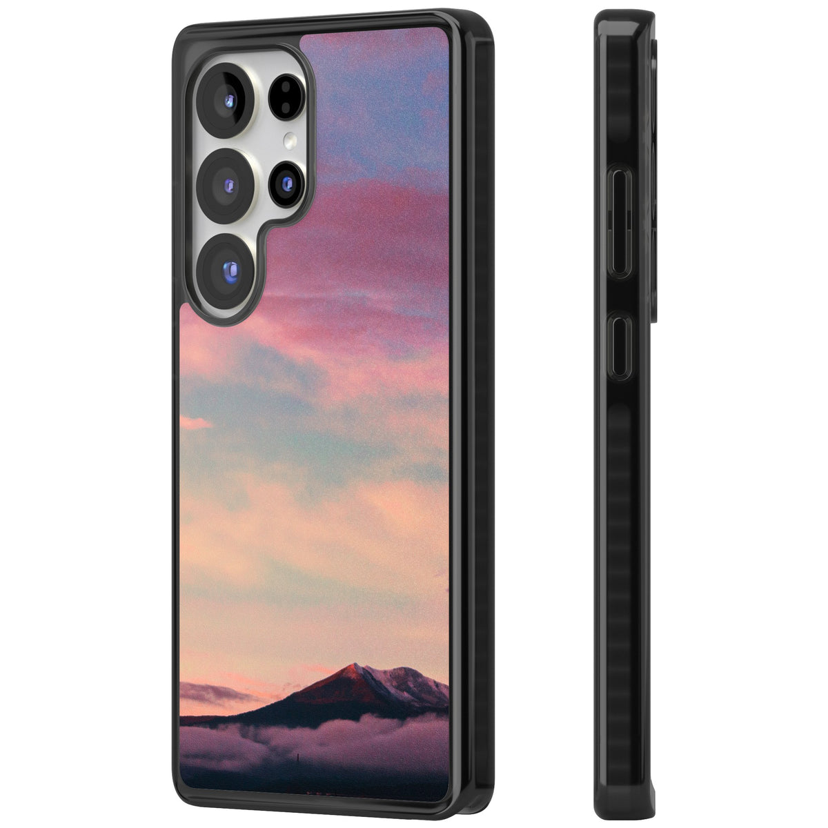 Pastel Mountain Sunset Samsung S25 Ultra / Samsung S26 Ultra Impact Black Phone Case side