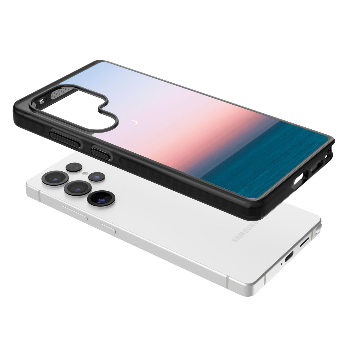 Twilight Horizon Samsung S25 Ultra / Samsung S26 Ultra Impact Black Phone Case angled