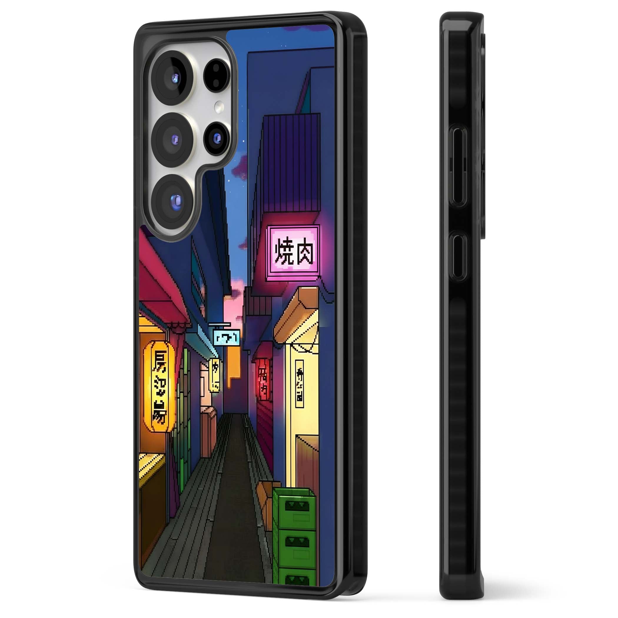 Nights In The Yokocho for him iPhone case | Black Impact case for Samsung Galaxy S25 Ultra