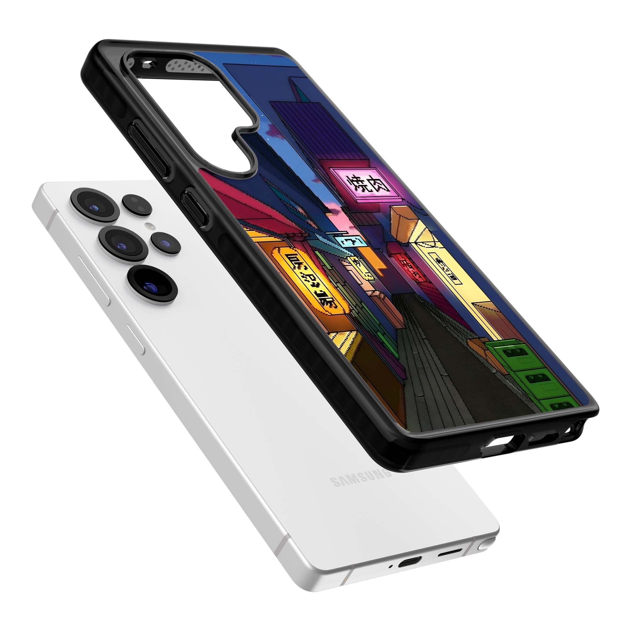 Nights In The Yokocho for him iPhone case | Black Impact case for Samsung Galaxy S25 Ultra