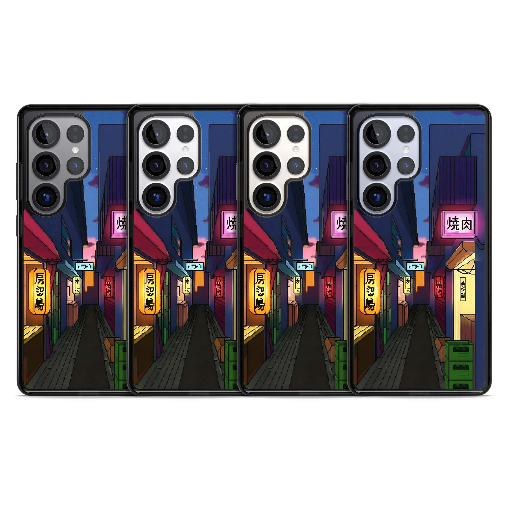Nights In The Yokocho for him iPhone case | Black Impact case for Samsung Galaxy S25 Ultra