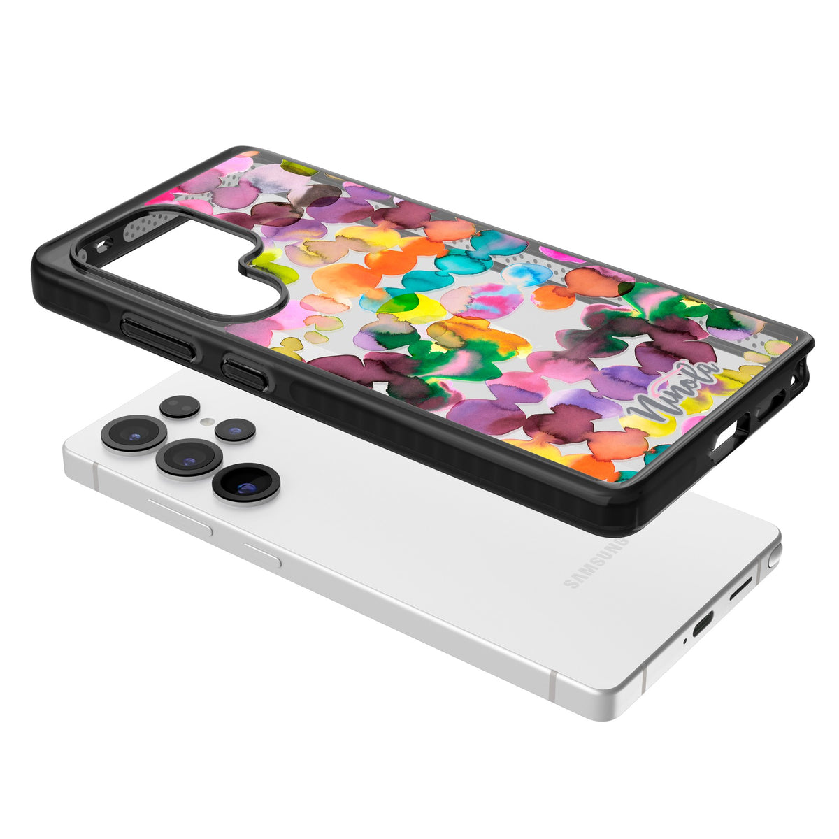 Ink Splash Hues Samsung S25 Ultra / Samsung S26 Ultra Impact Black Phone Case angled