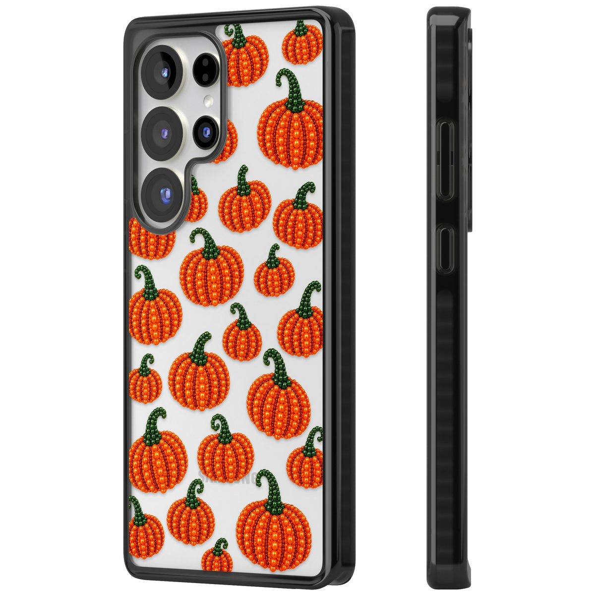 Beaded Pumpkins Samsung S25 Ultra / Samsung S26 Ultra Impact Black Phone Case side