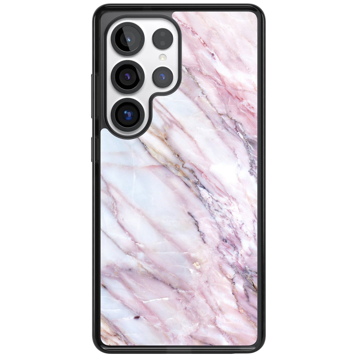 Blush Marble Glow Samsung S25 Ultra / Samsung S26 Ultra Impact Black Phone Case front