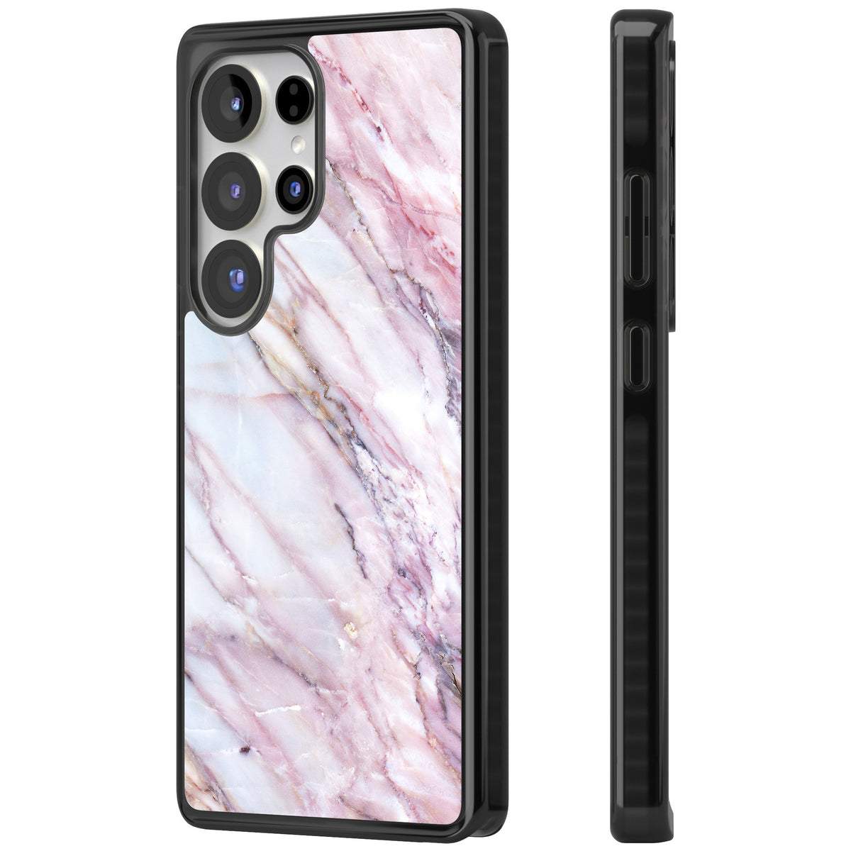 Blush Marble Glow Samsung S25 Ultra / Samsung S26 Ultra Impact Black Phone Case side