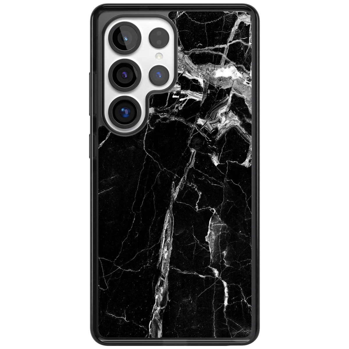 Black Onyx Marble Samsung S25 Ultra / Samsung S26 Ultra Impact Black Phone Case front
