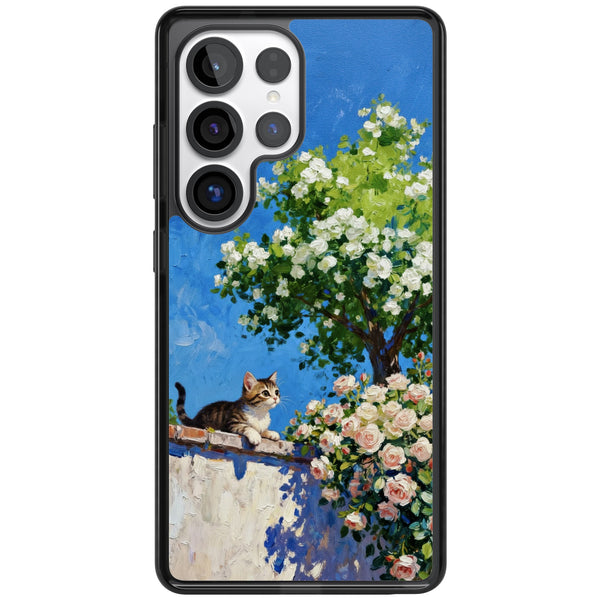 Kitten in Blooming Garden