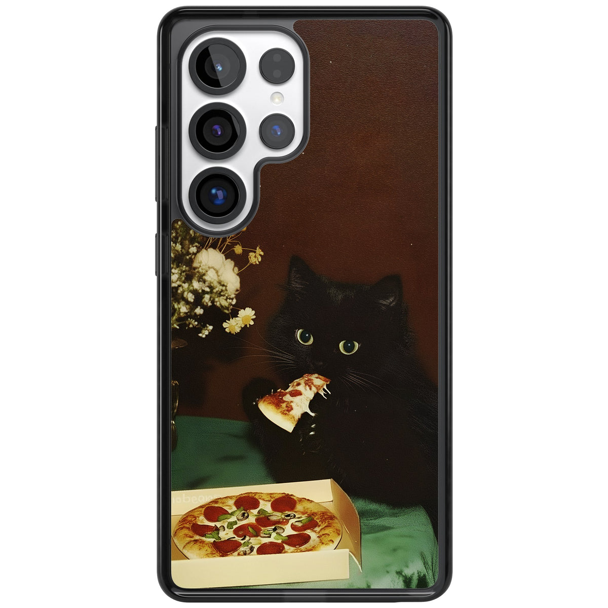 Late Night Snack Cat Samsung S25 Ultra / Samsung S26 Ultra Impact Black Phone Case front