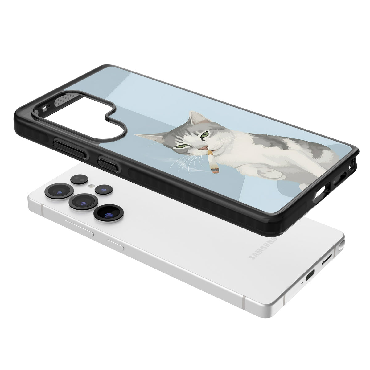 Better Than Cat Treats Samsung S25 Ultra / Samsung S26 Ultra Impact Black Phone Case angled
