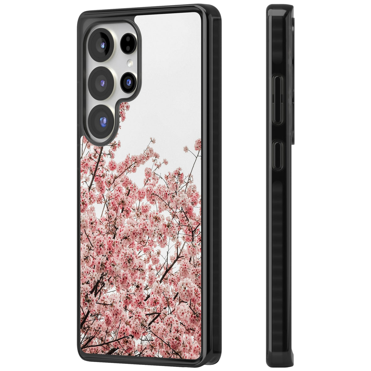 Cherry Blossom Bloom Samsung S25 Ultra / Samsung S26 Ultra Impact Black Phone Case side