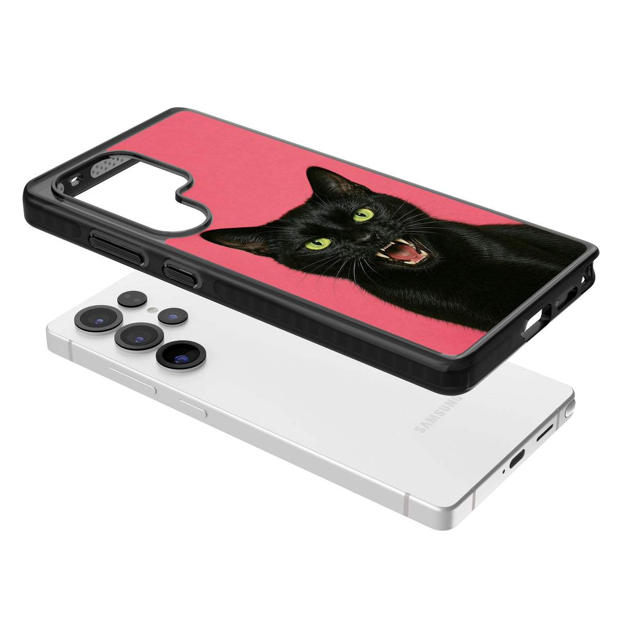 Hissin' Baddie Samsung S25 Ultra / Samsung S26 Ultra Impact Black Phone Case angled