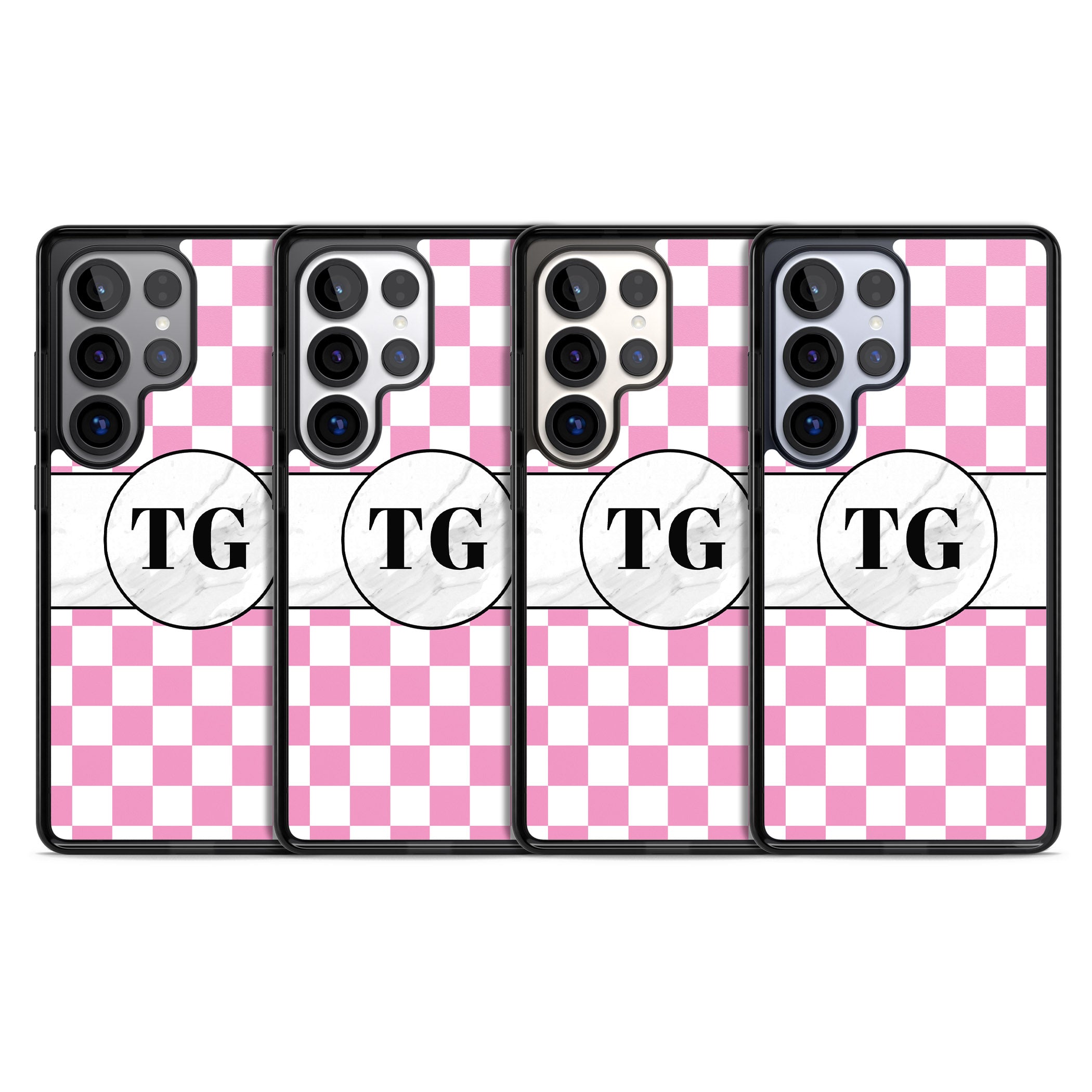 Personalised Monogrammed Pink Check