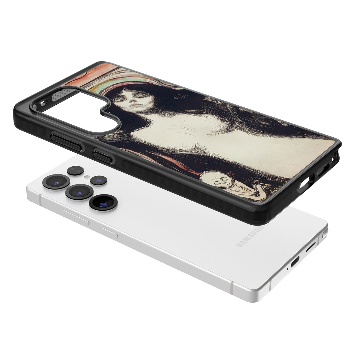 Madonna Samsung S25 Ultra / Samsung S26 Ultra Impact Black Phone Case angled