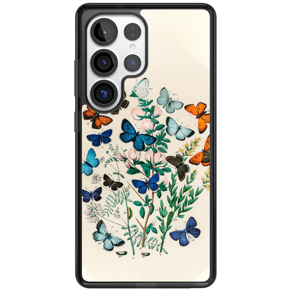 European Butterflies Samsung S25 Ultra / Samsung S26 Ultra Impact Black Phone Case front