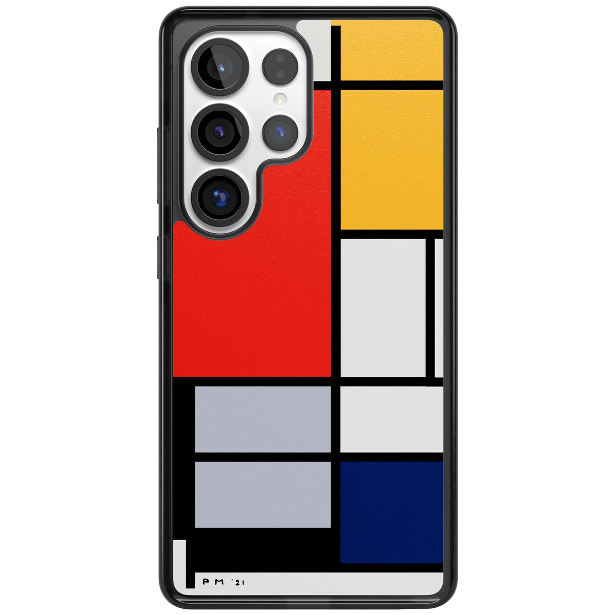 Piet Mondrian's Composition Samsung S25 Ultra / Samsung S26 Ultra Impact Black Phone Case front