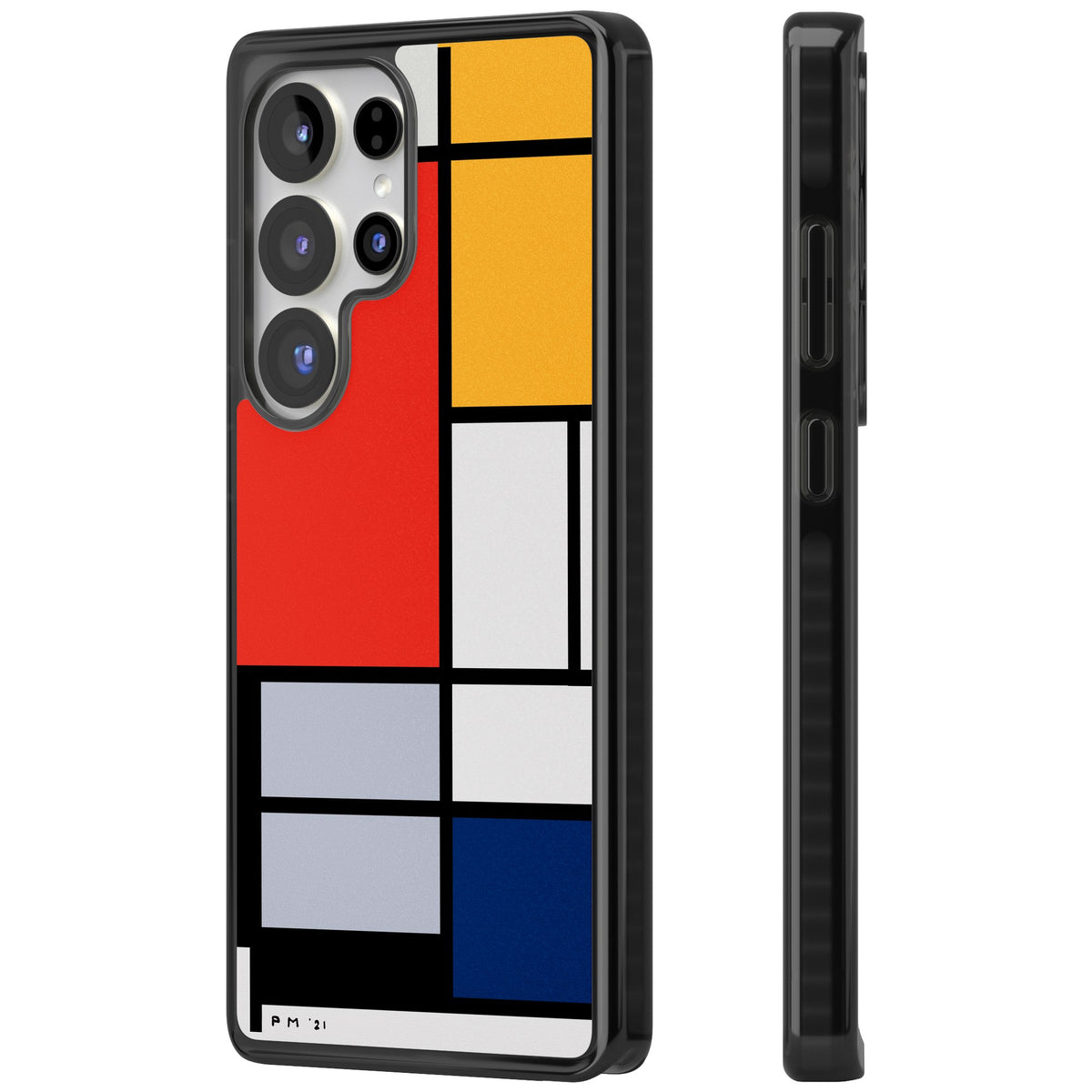 Piet Mondrian's Composition Samsung S25 Ultra / Samsung S26 Ultra Impact Black Phone Case side