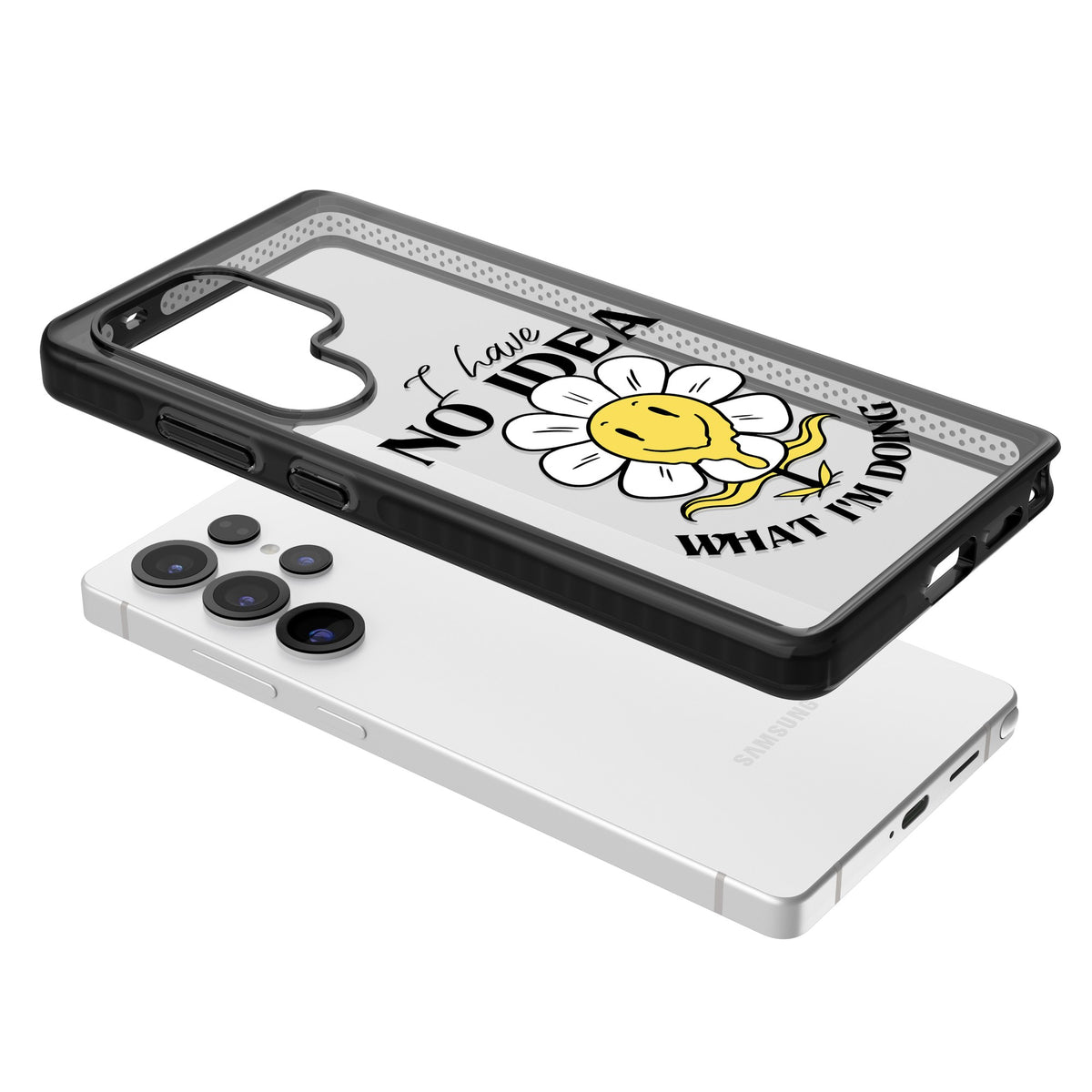No Idea Samsung S25 Ultra / Samsung S26 Ultra Impact Black Phone Case angled