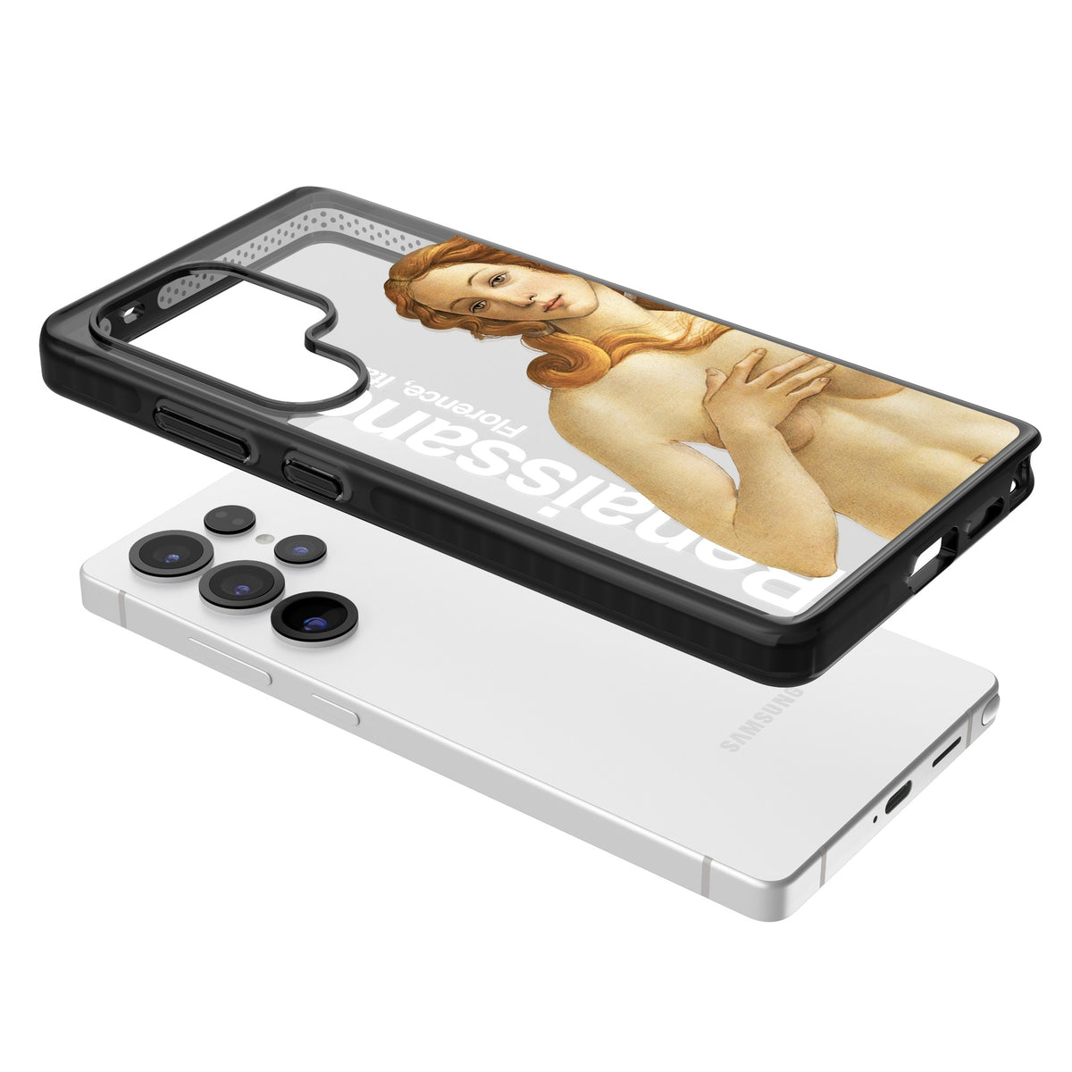 Florence Renaissance Samsung S25 Ultra / Samsung S26 Ultra Impact Black Phone Case angled
