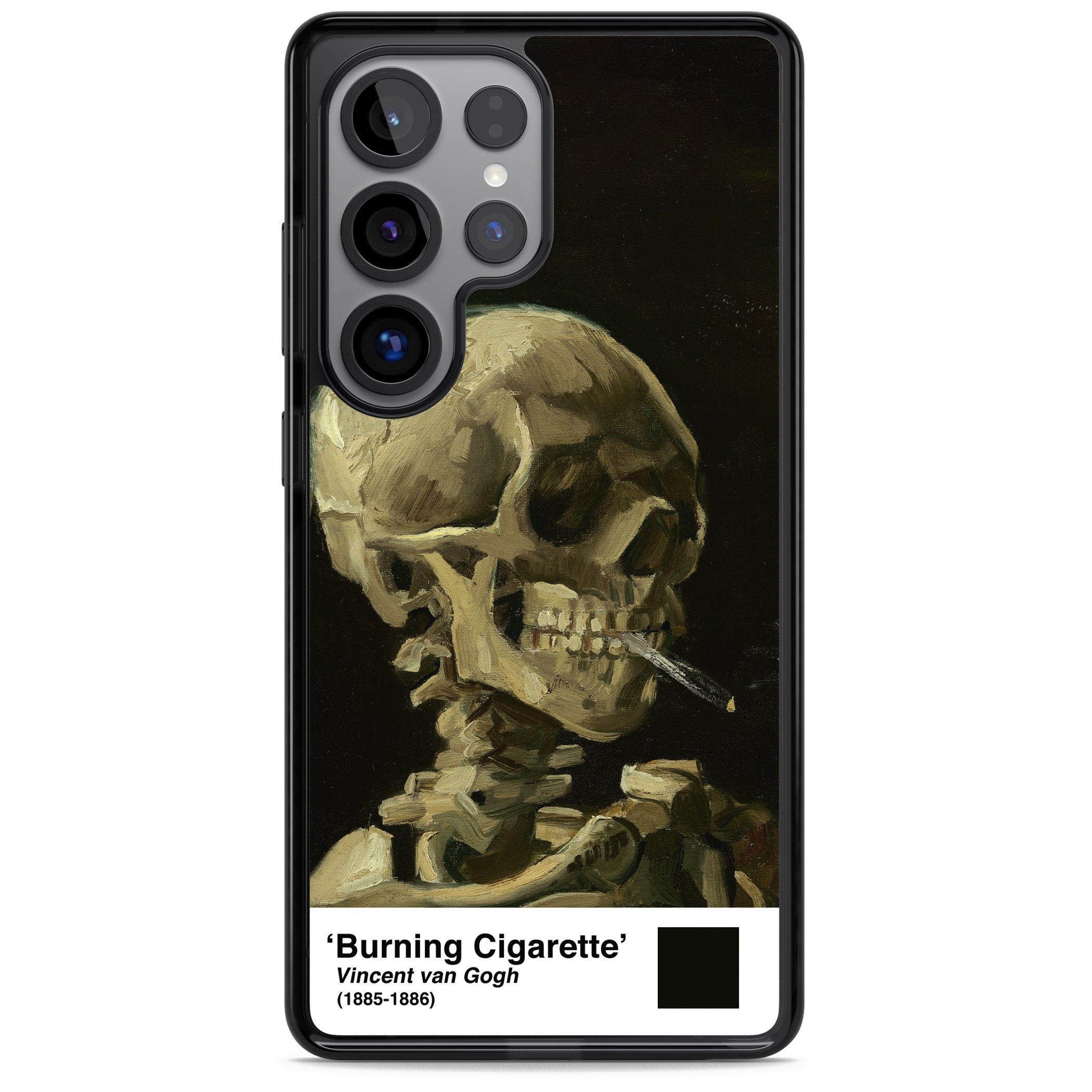 Skull Of A Skeleton With Burning Cigarette