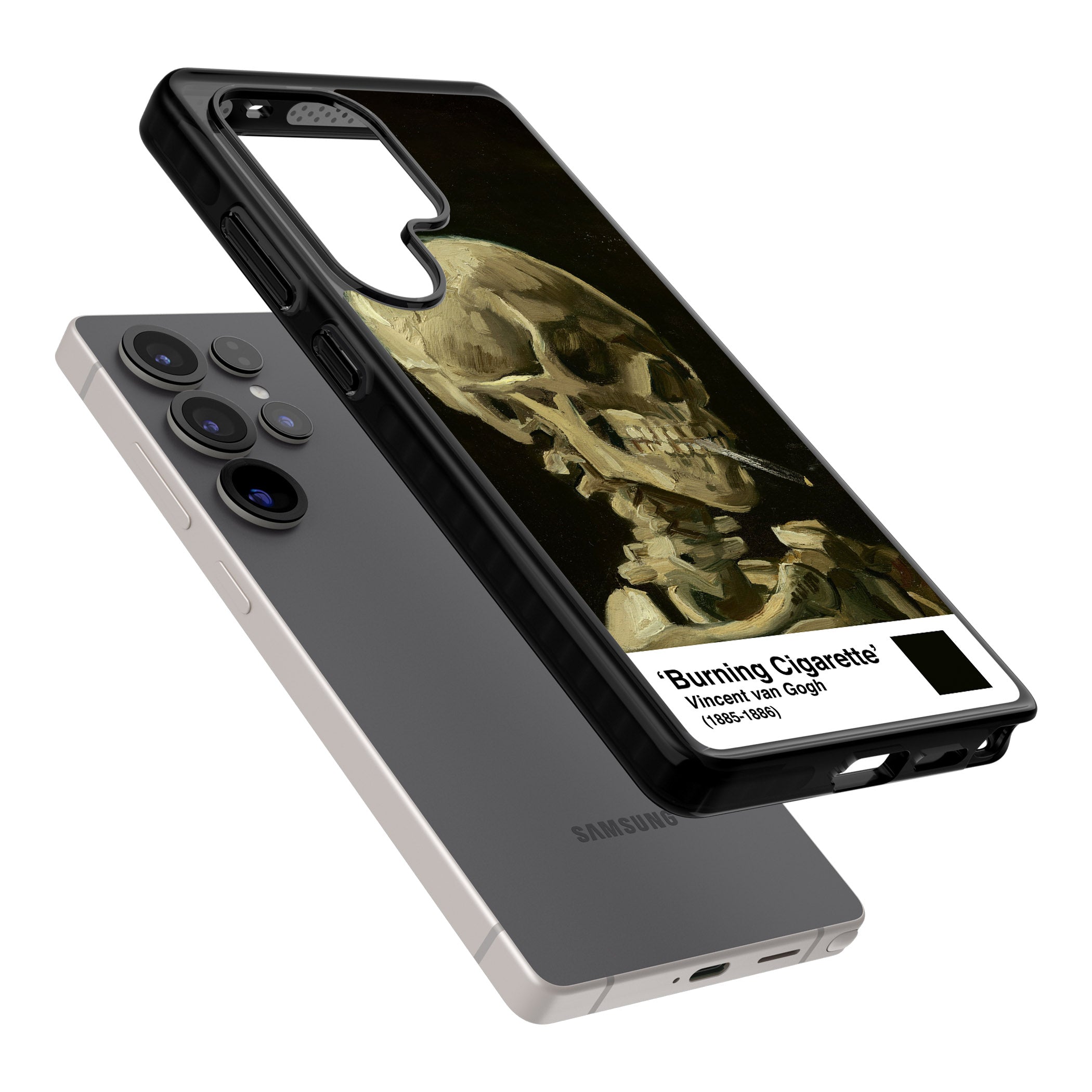 Skull Of A Skeleton With Burning Cigarette