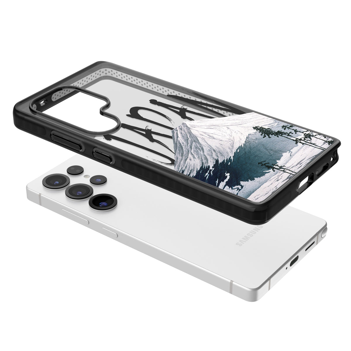 Mount Fuji Cutout Samsung S25 Ultra / Samsung S26 Ultra Impact Black Phone Case angled